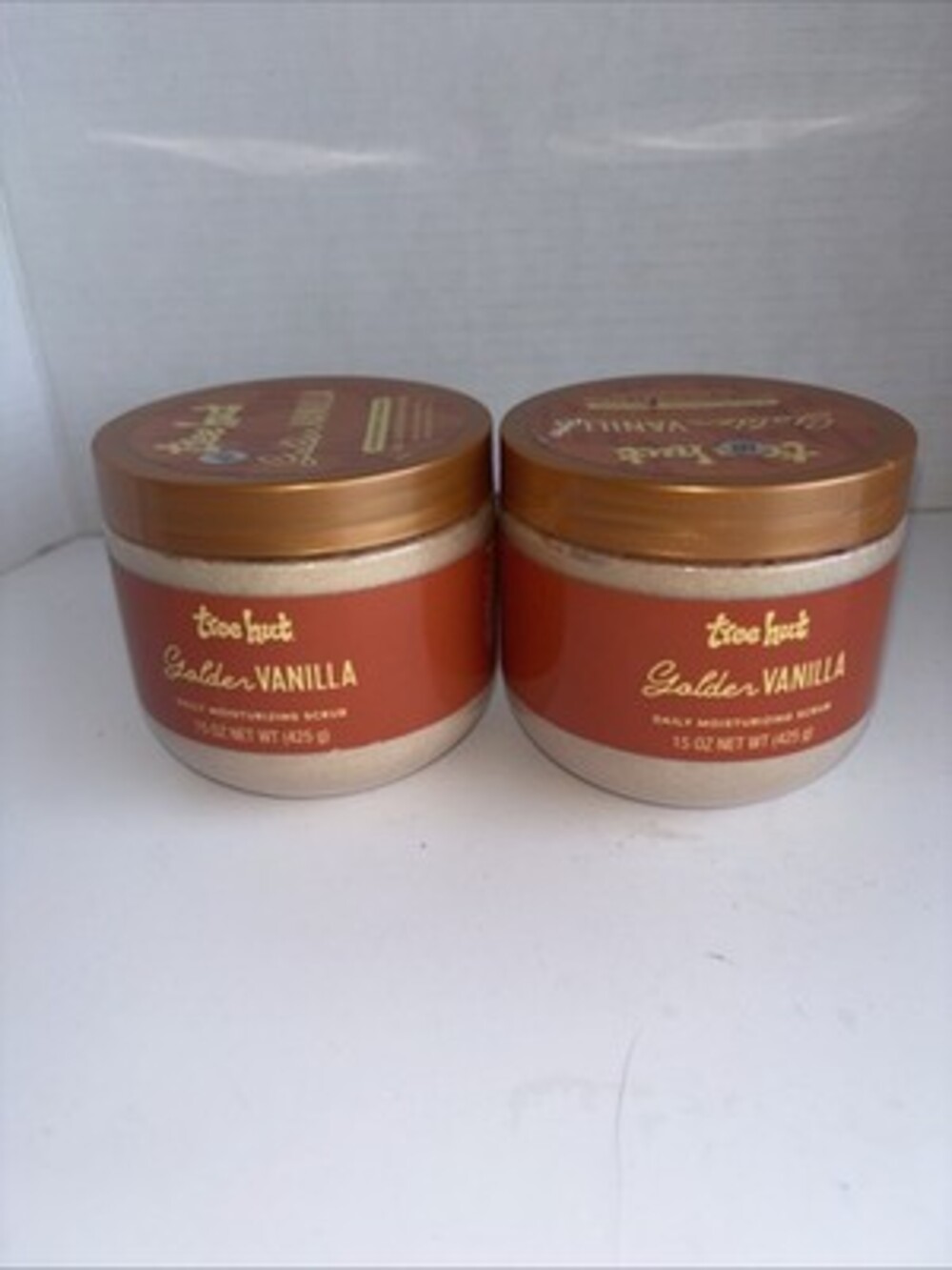 Tree Hut Golden Vanilla Daily Moisturizing Scrub 15 Fl Oz 2 Pack NEW